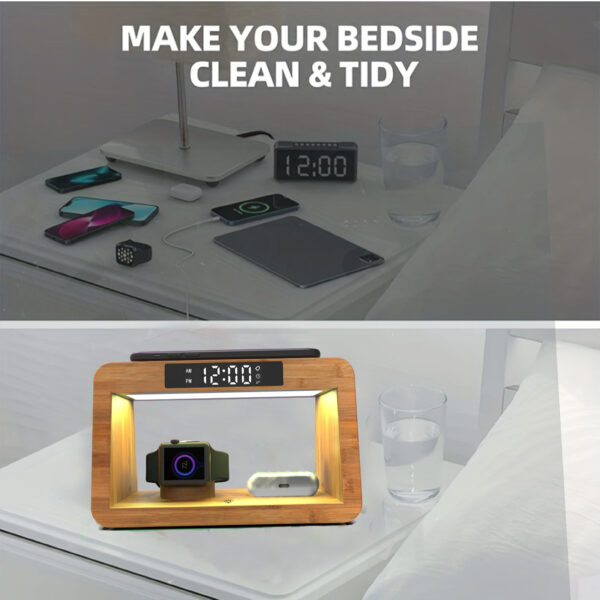 alarm clock with wireless charging